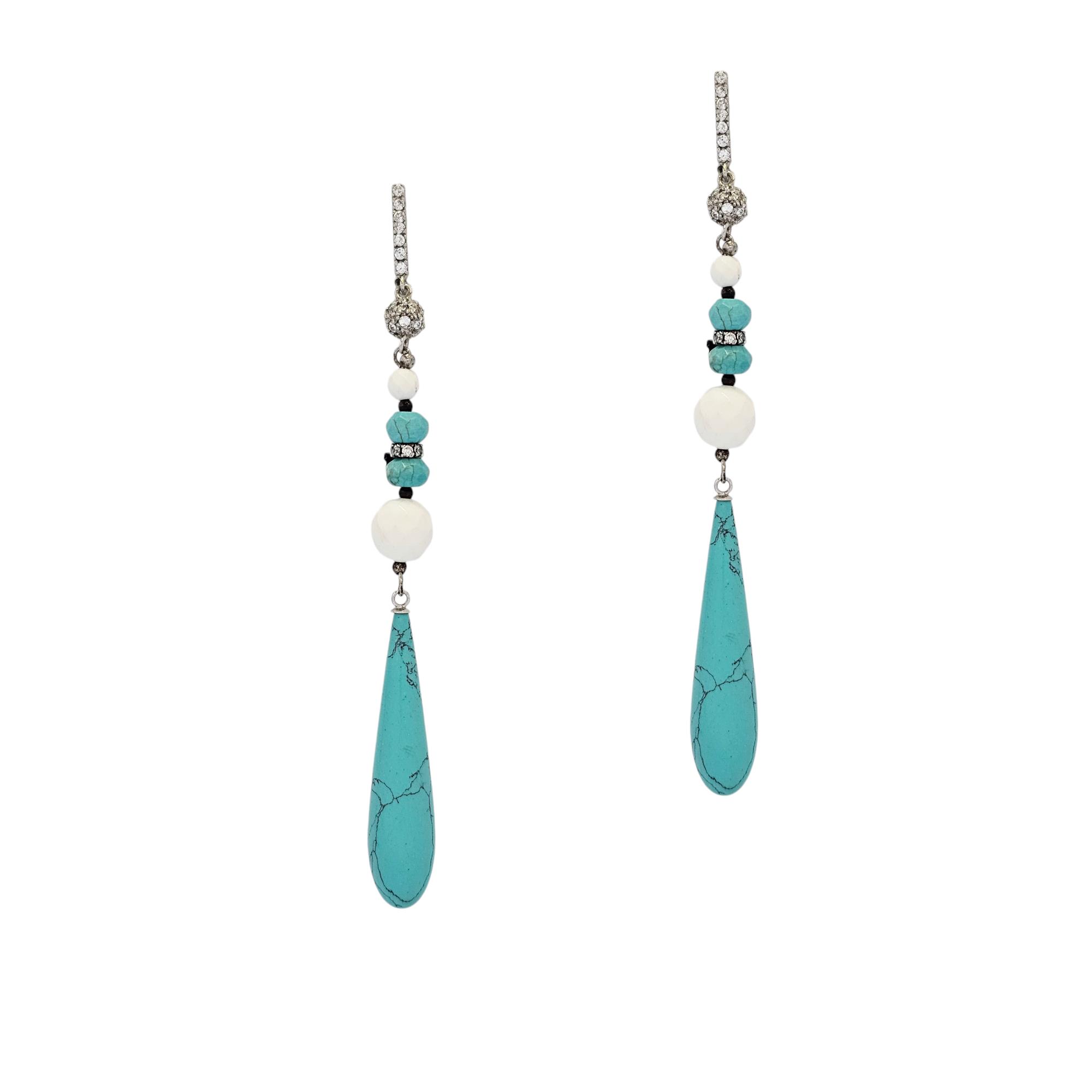 925 TURQUOISE HANGING EARRINGS