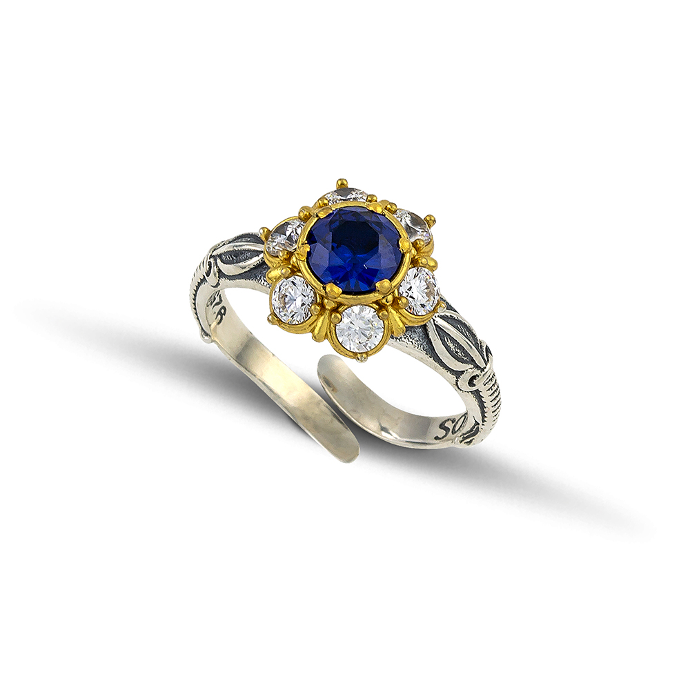 Hndmade Ring with Zircon Stones