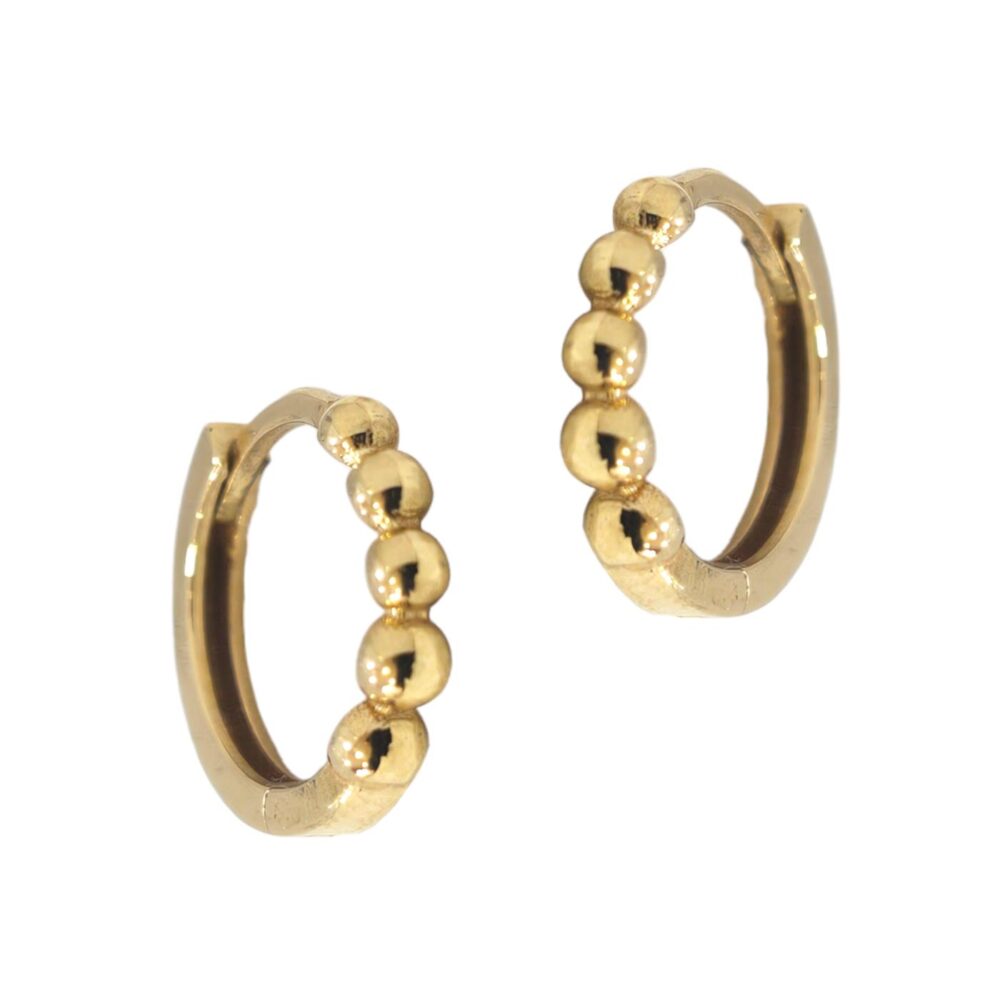 18K GOLD HOOP EARRINGS