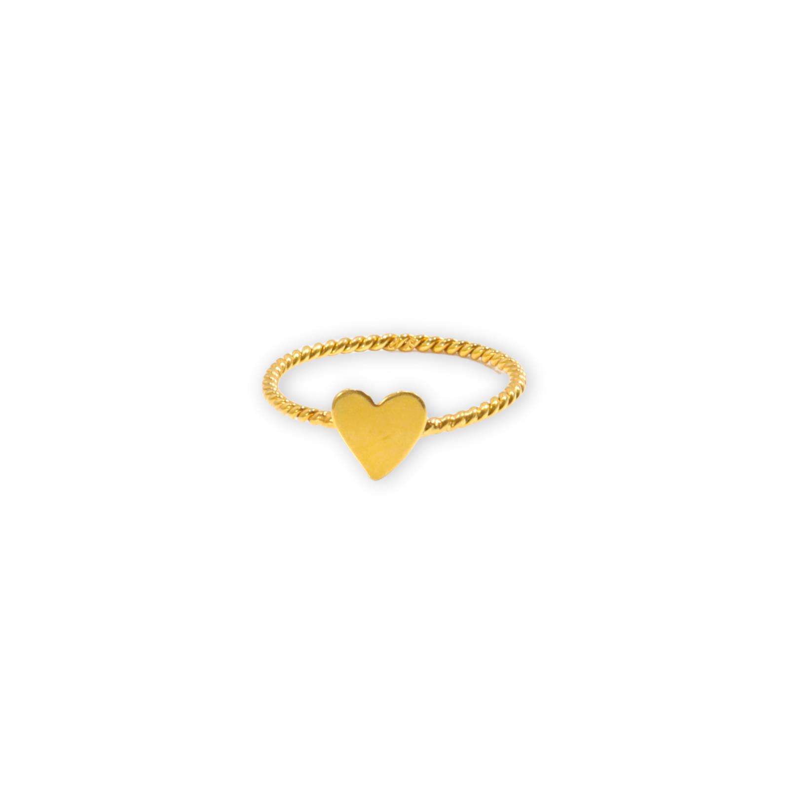 9K HEART RING