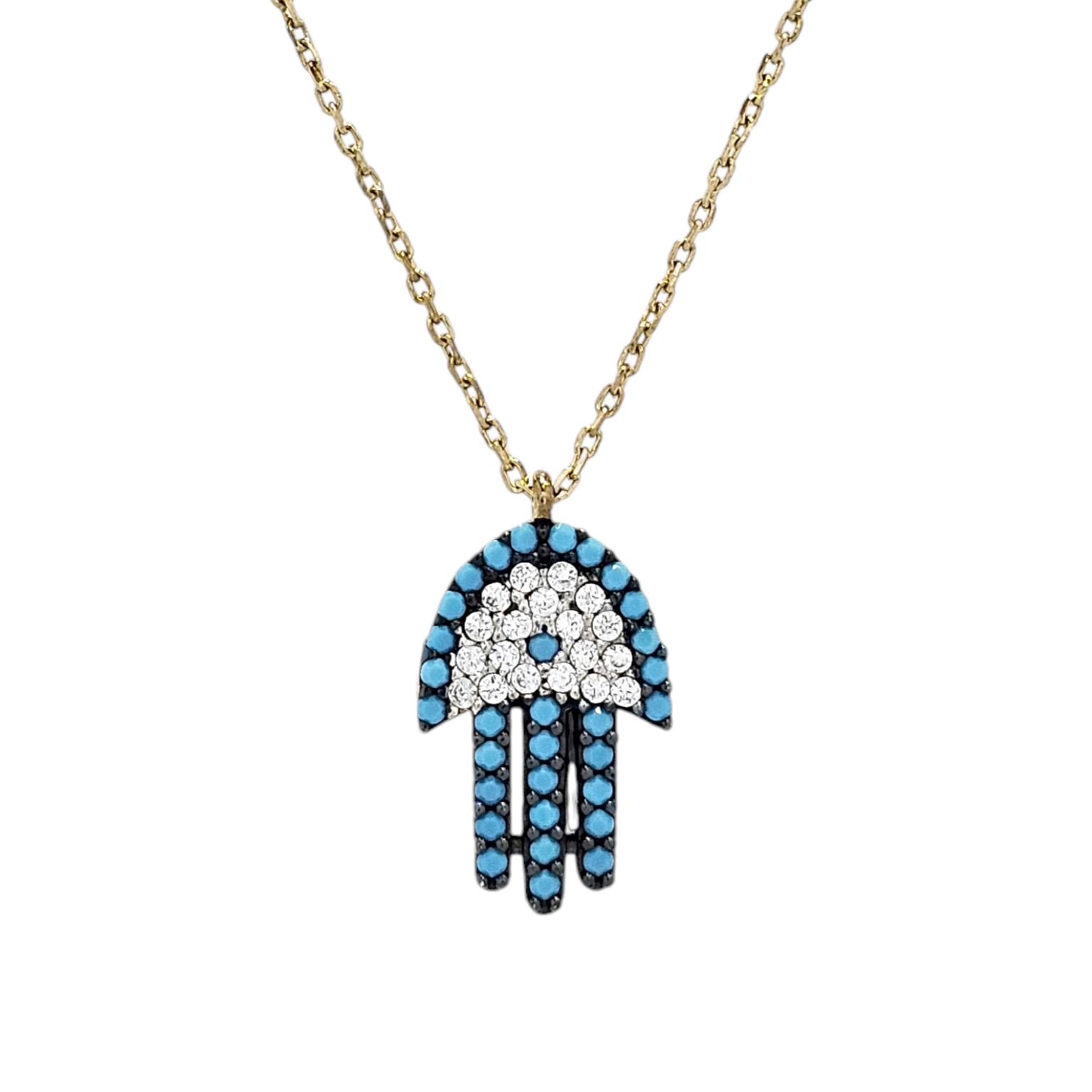 9K GOLD FATIMA HAND NECKLACE