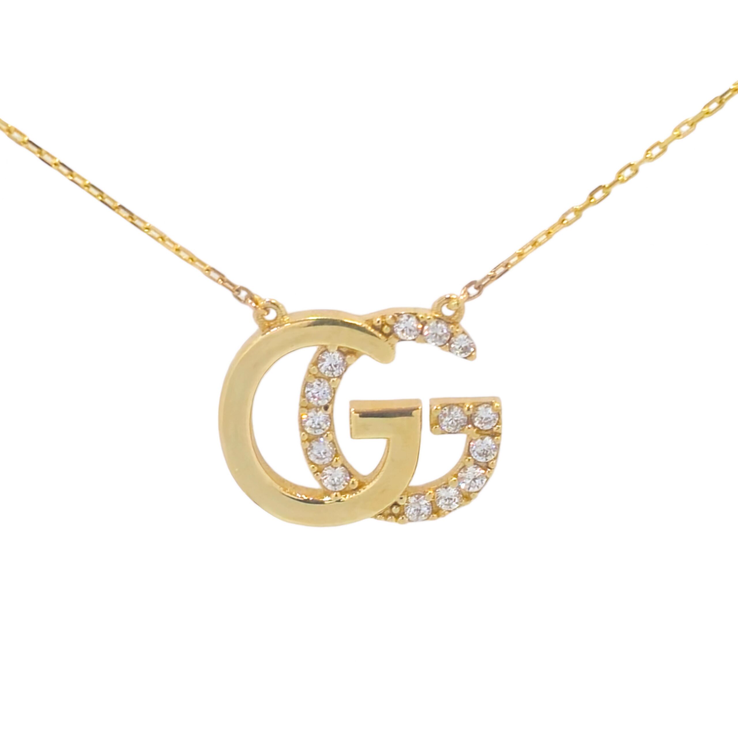 9K GOLD CUSTOM MADE CUCCI NECKLACE