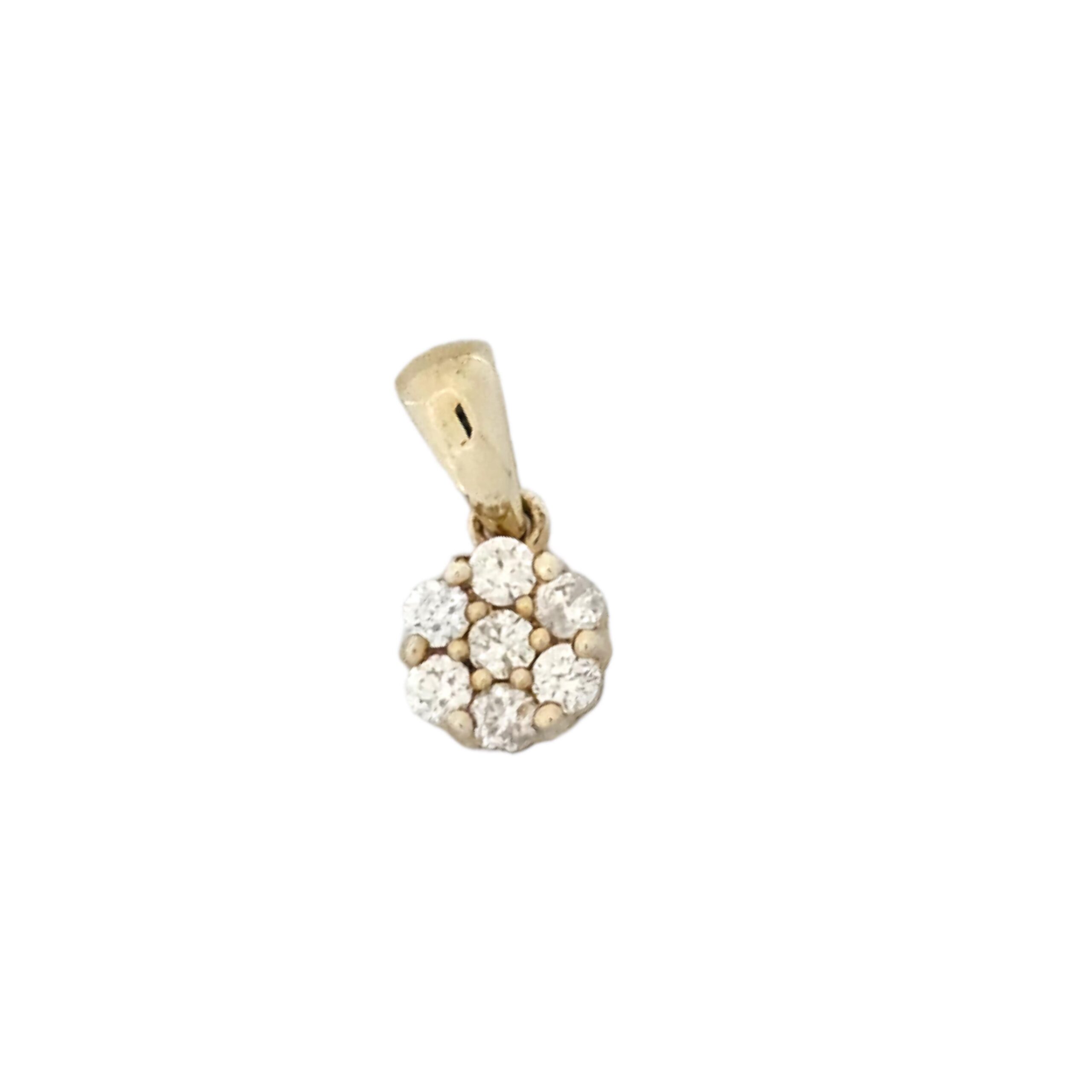 9K GOLD 0.144CTW DIAMOND PENDANT