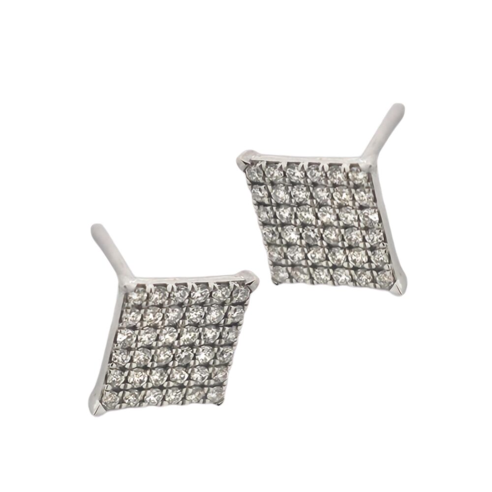 18K WHITE GOLD 0.46CTW DIAMOND EARRINGS
