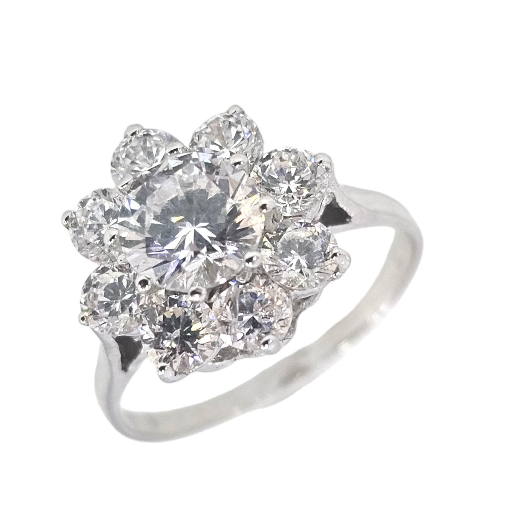 18K WHITE GOLD ZIRCON RING