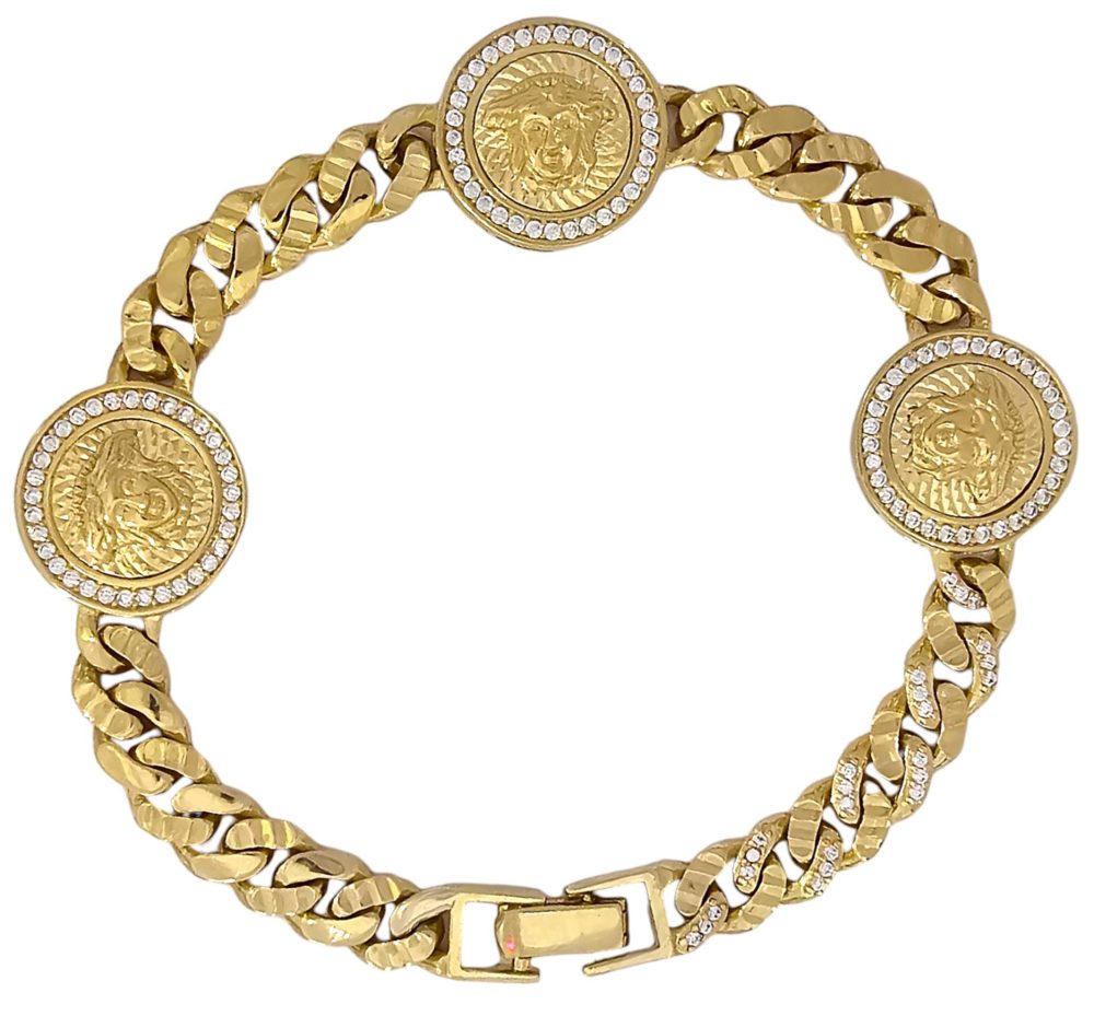9K GOLD CUSTOM MADE VERSACE BRACELET 15.95gr