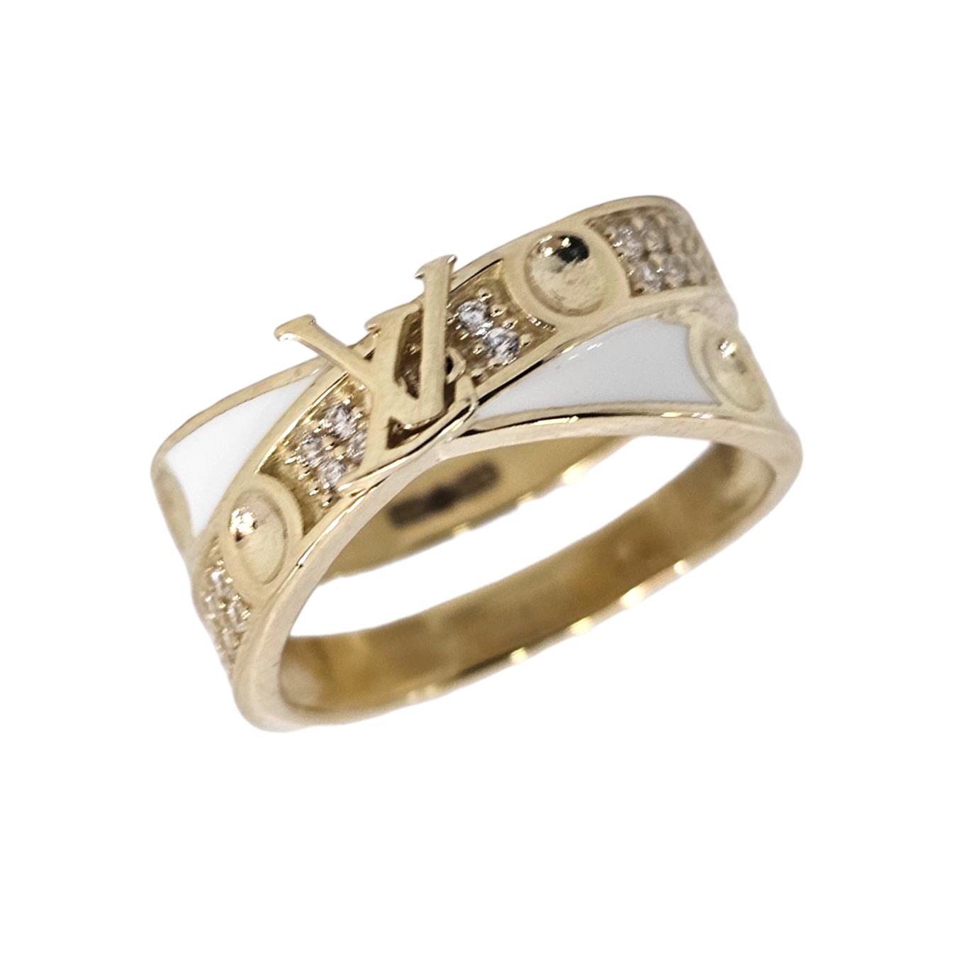 9K GOLD CUSTOM MADE LOUIS VUITTON RING