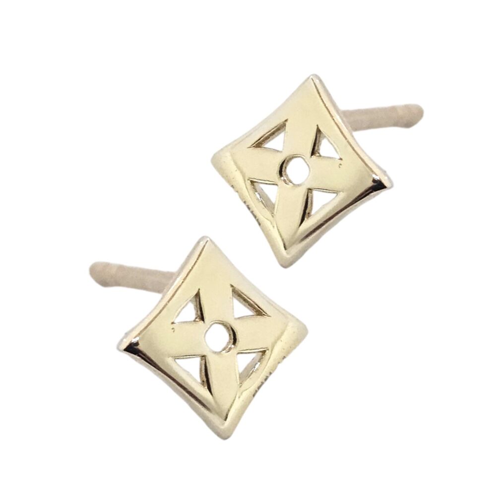 9K GOLD CUSTOMN MADE LOUIS VUITTON EARRINGS