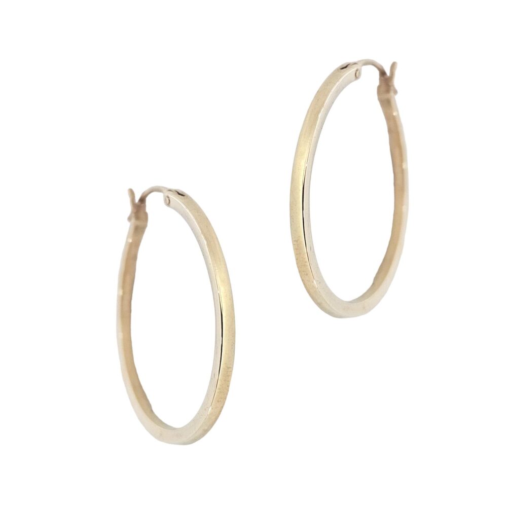 9K GOLD HOOP EARRINGS