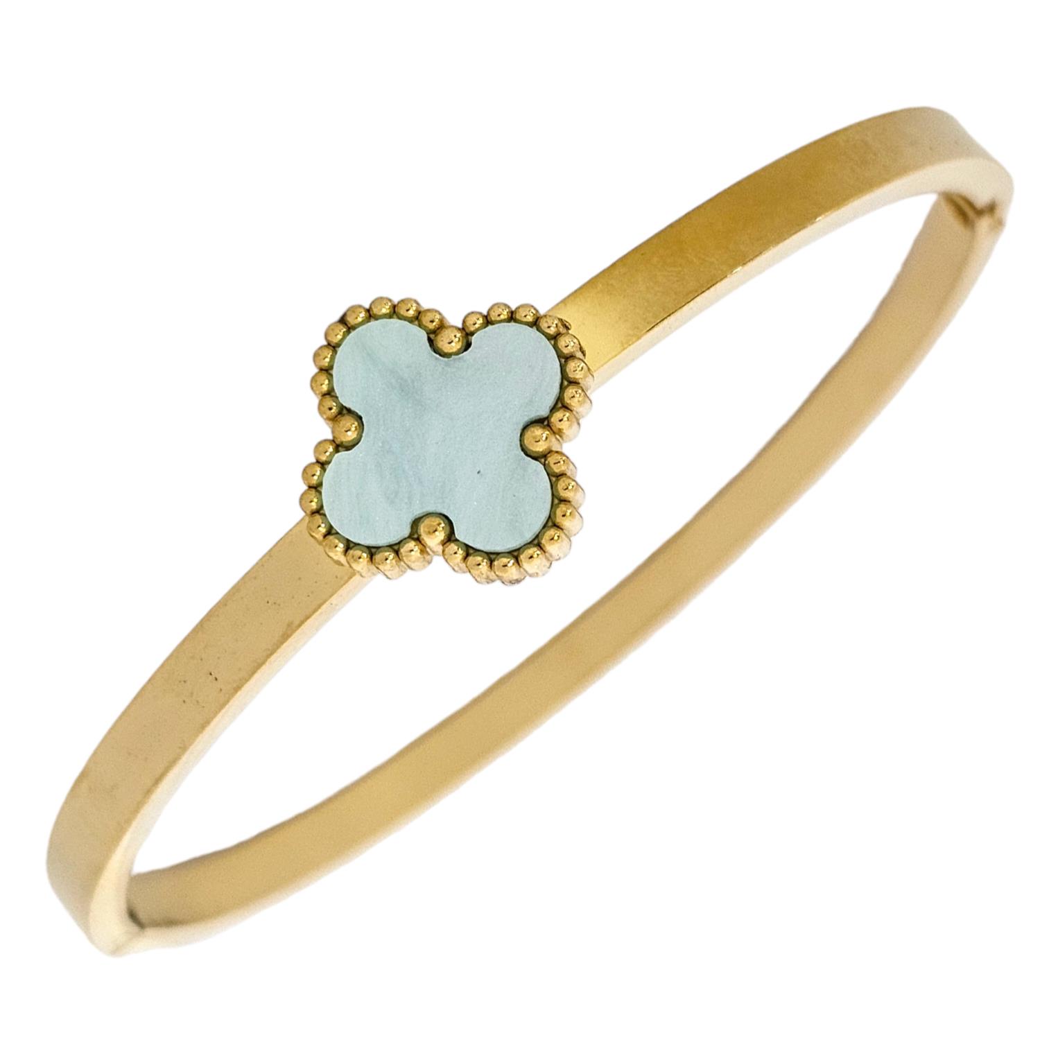 STAINLESS STEEL VANCLEEF BANGLE BRACELET