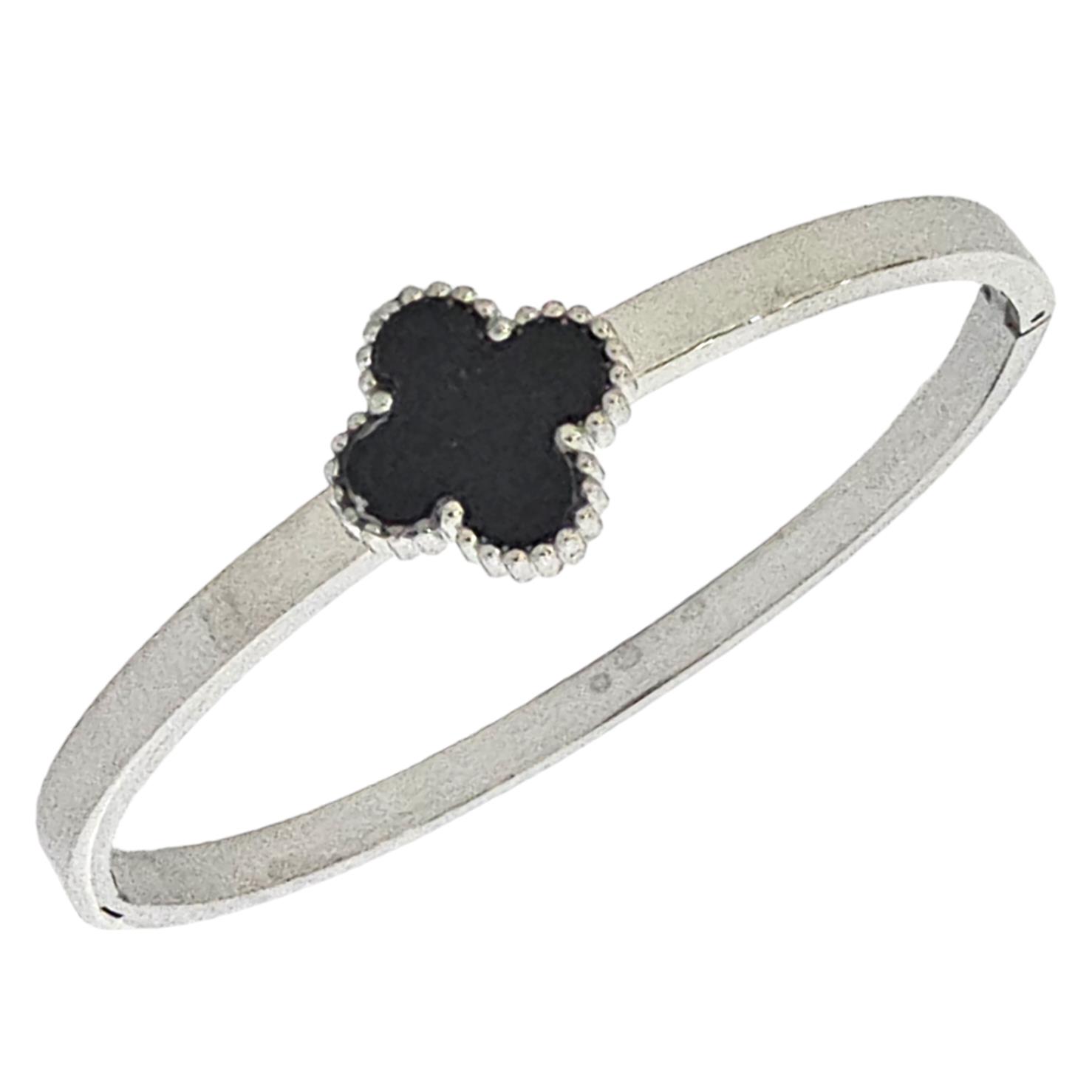 STAINLESS STEEL VANCLEEF BANGLE BRACELET