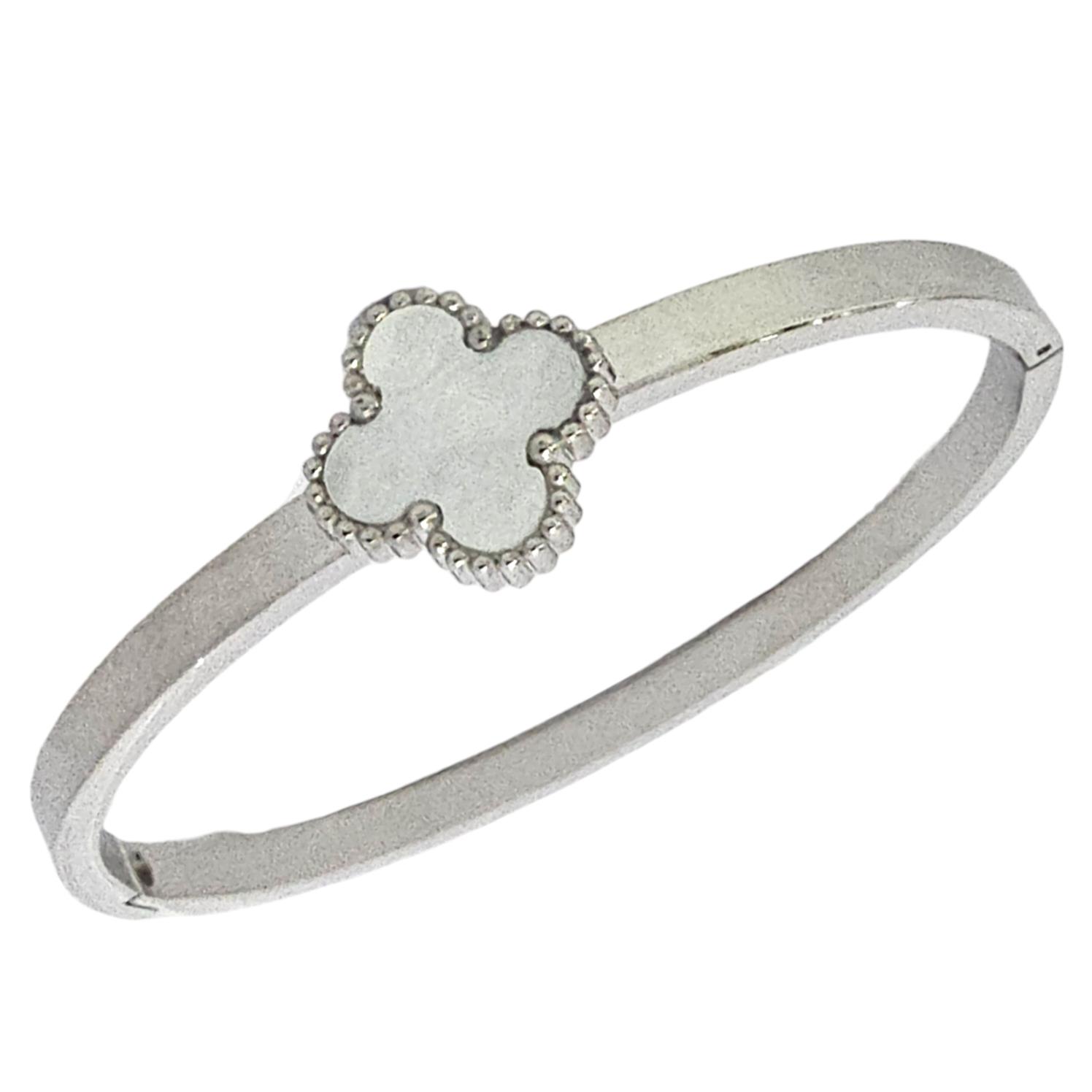 STAINLESS STEEL VANCLEEF BANGLE BRACELET
