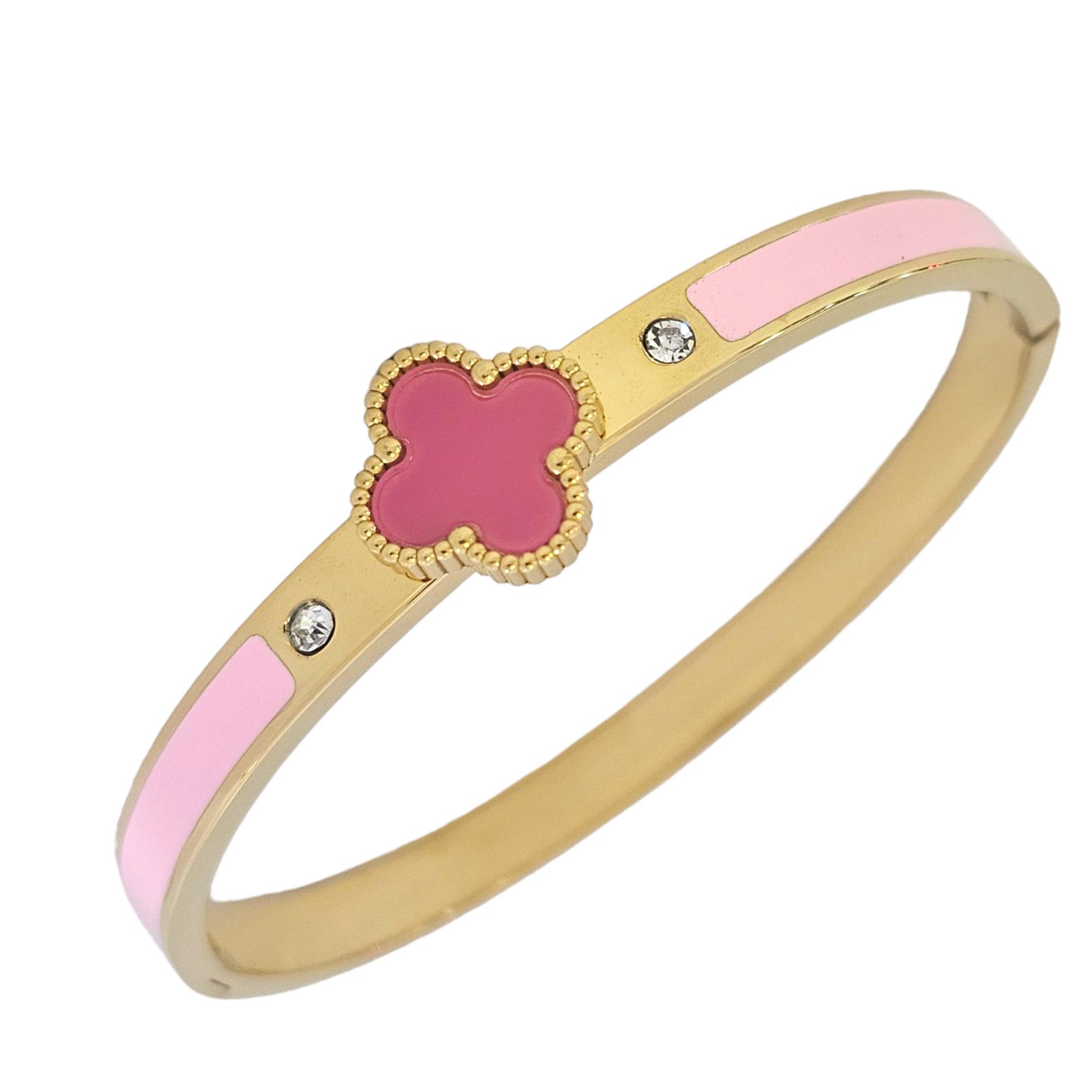 STAINLESS STEEL VANCLEEF BANGLE BRACELET