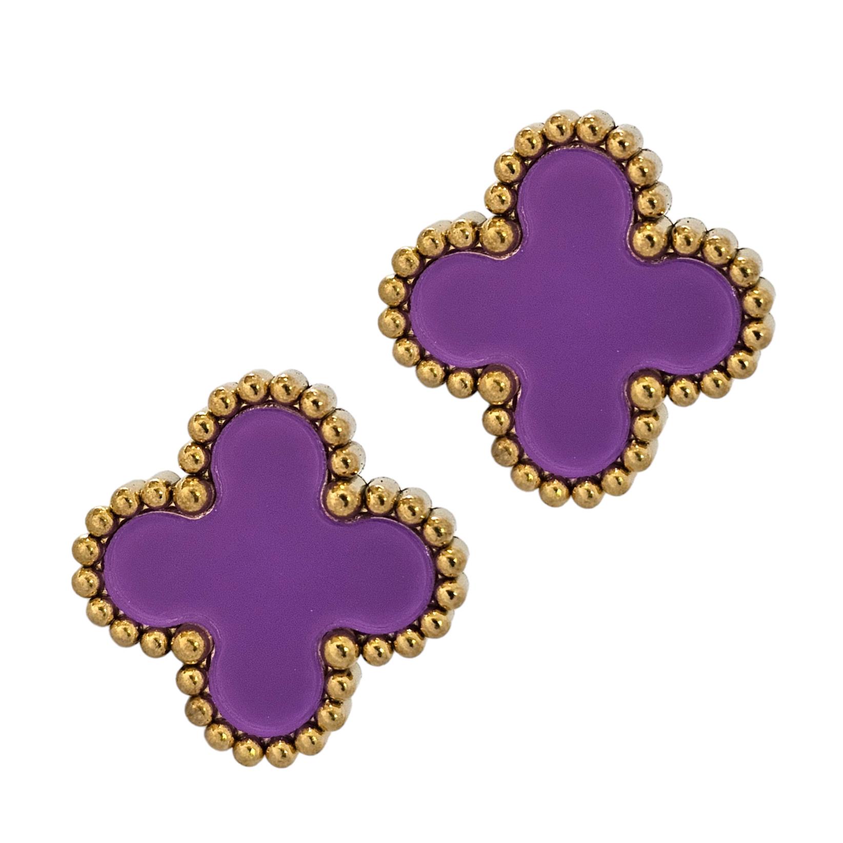 STAINLESS STEEL VANCLEEF EARRINGS