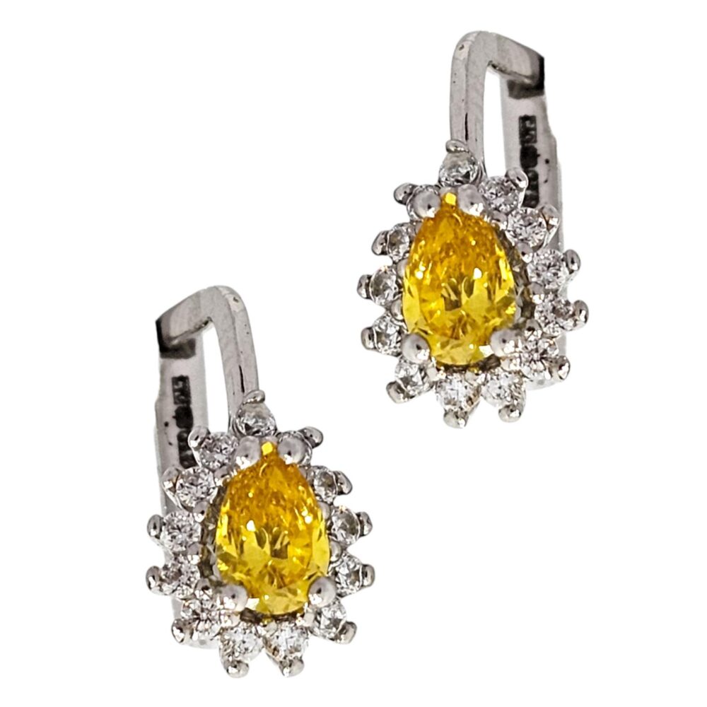 9K WHITE GOLD EARRINGS