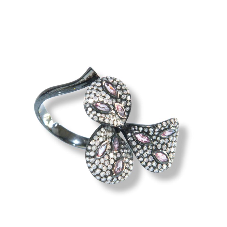 RING 0.66CT TOUMALINE 1CT DIAMONDS 18K