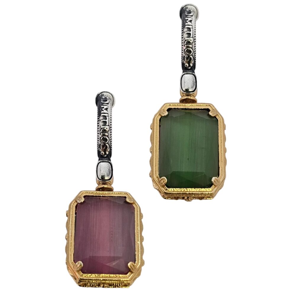 925 reversable earrings with Swarovski crystals