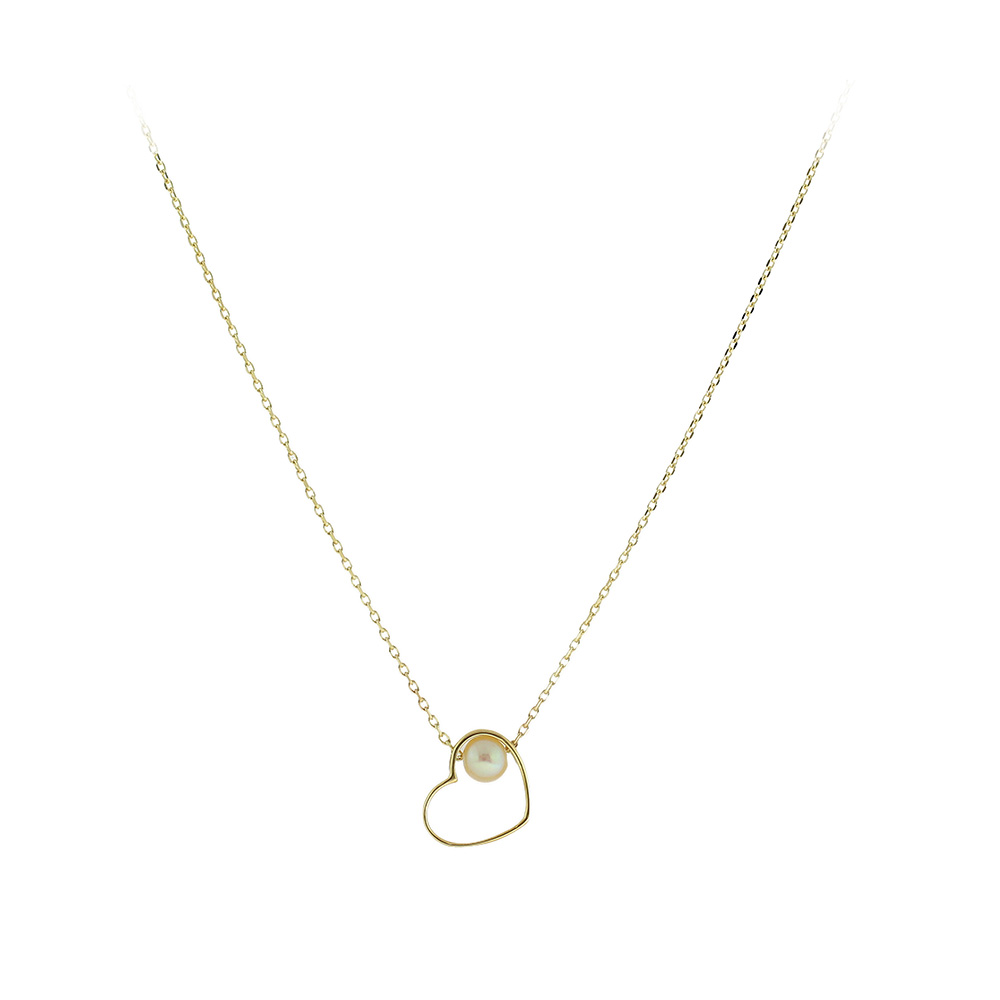 9K GOLD HEART NECKLACE