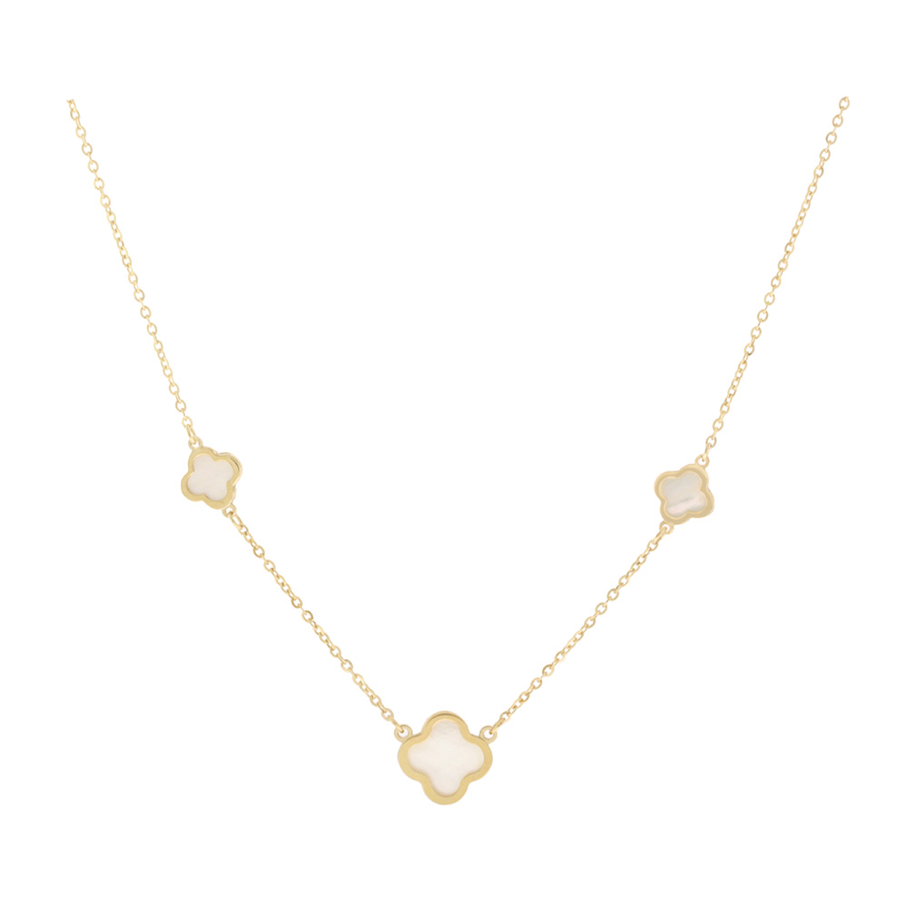 14K CUSTOM MADE VANCLEEF WITH MOTHER OF PEARL