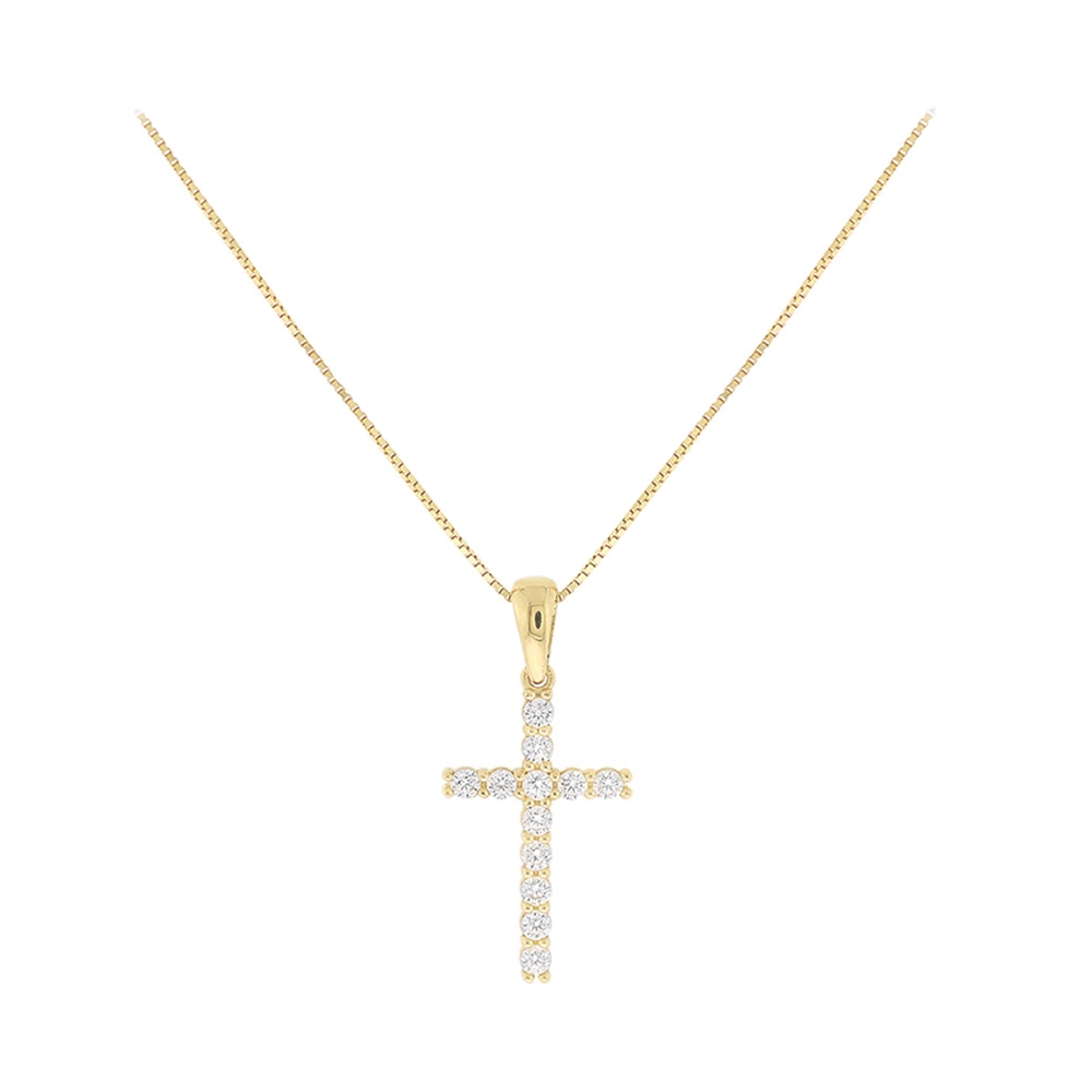 14K GOLD CROSS NECKLACE
