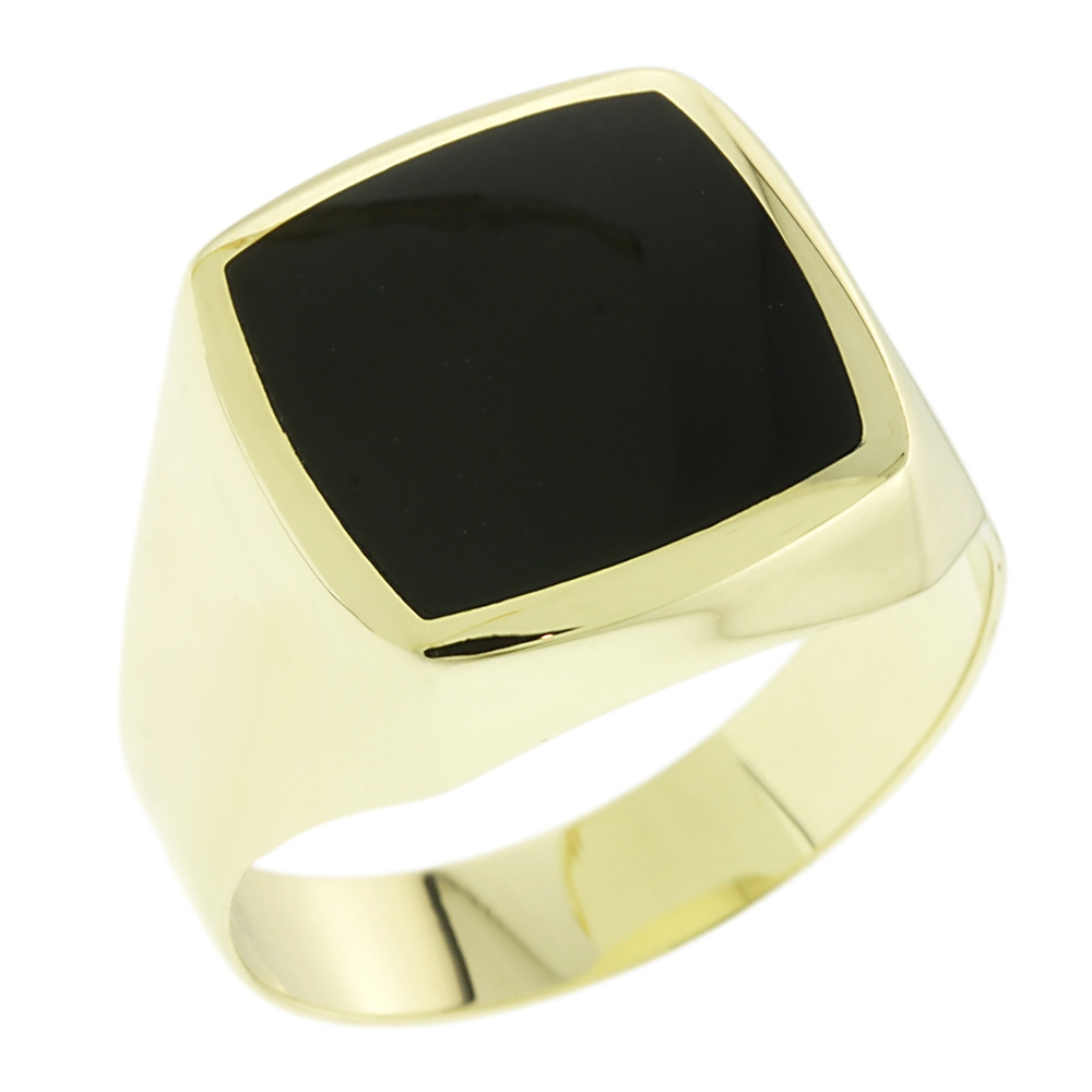9K GOLD ONYX RING