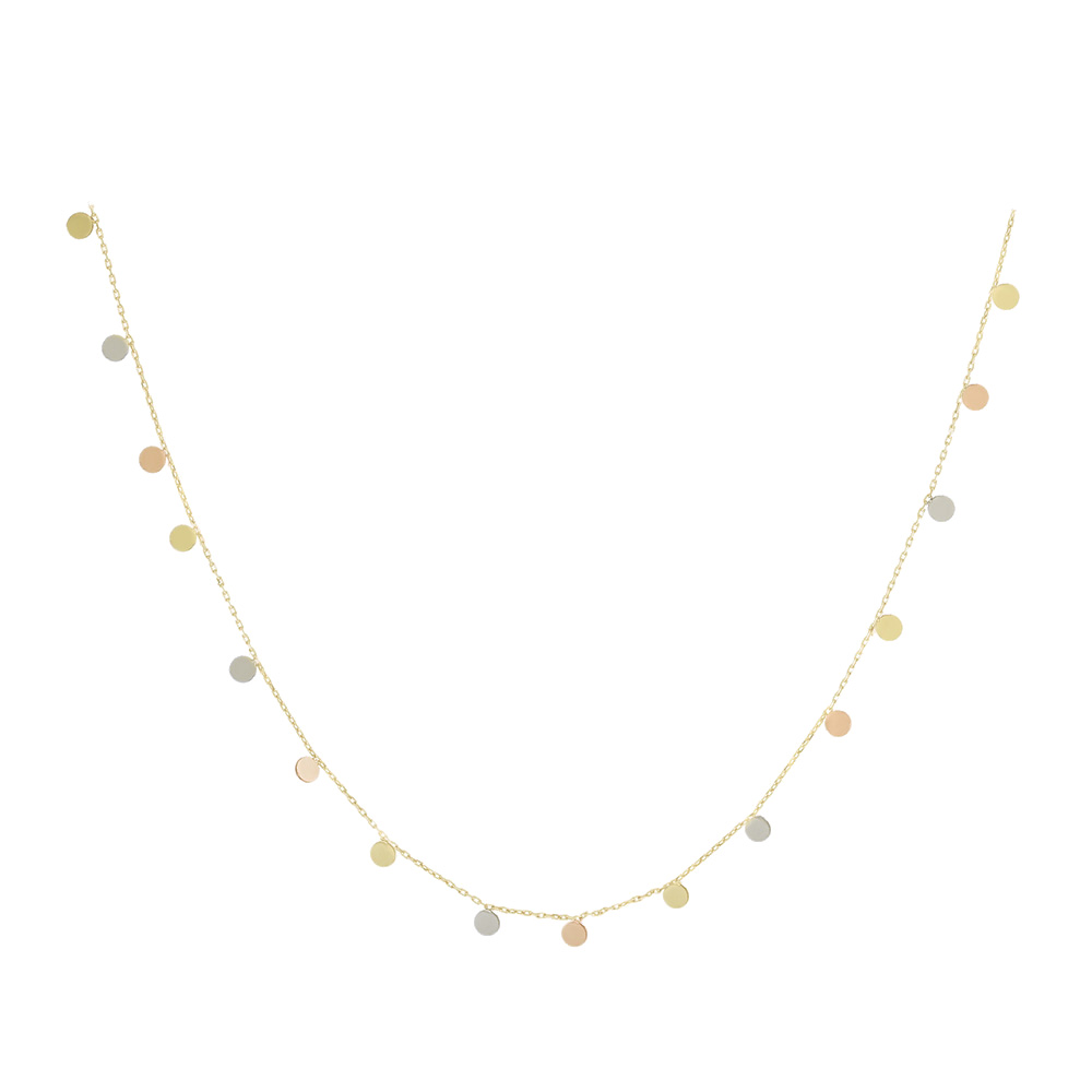 14K TRIBLE COLOR NECKLACE
