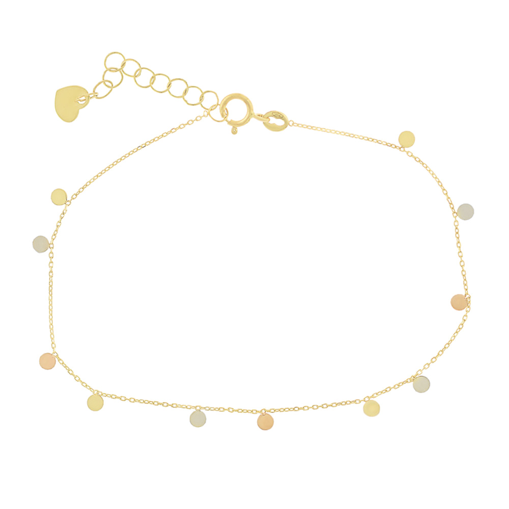 18K GOLD TRIBLE COLOR BRACELET