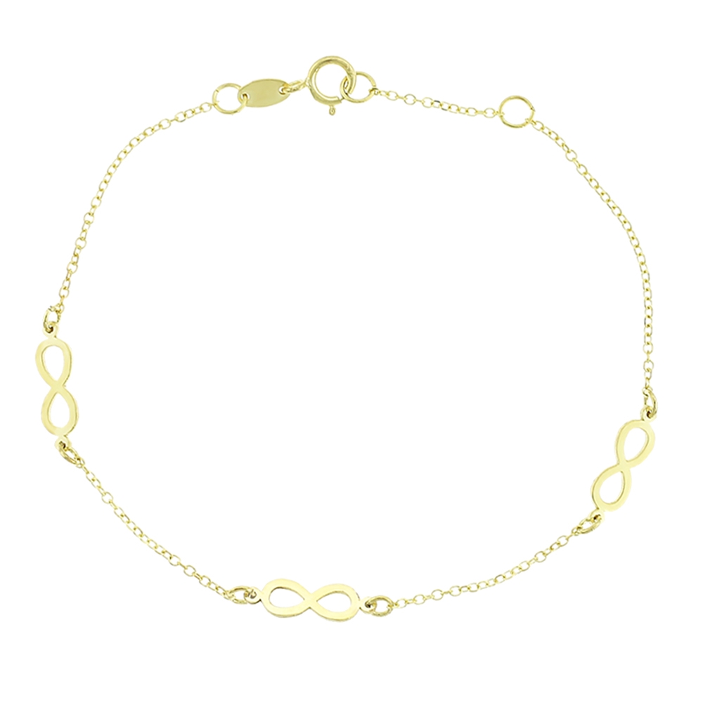 9K GOLD INFINITY BRACELET