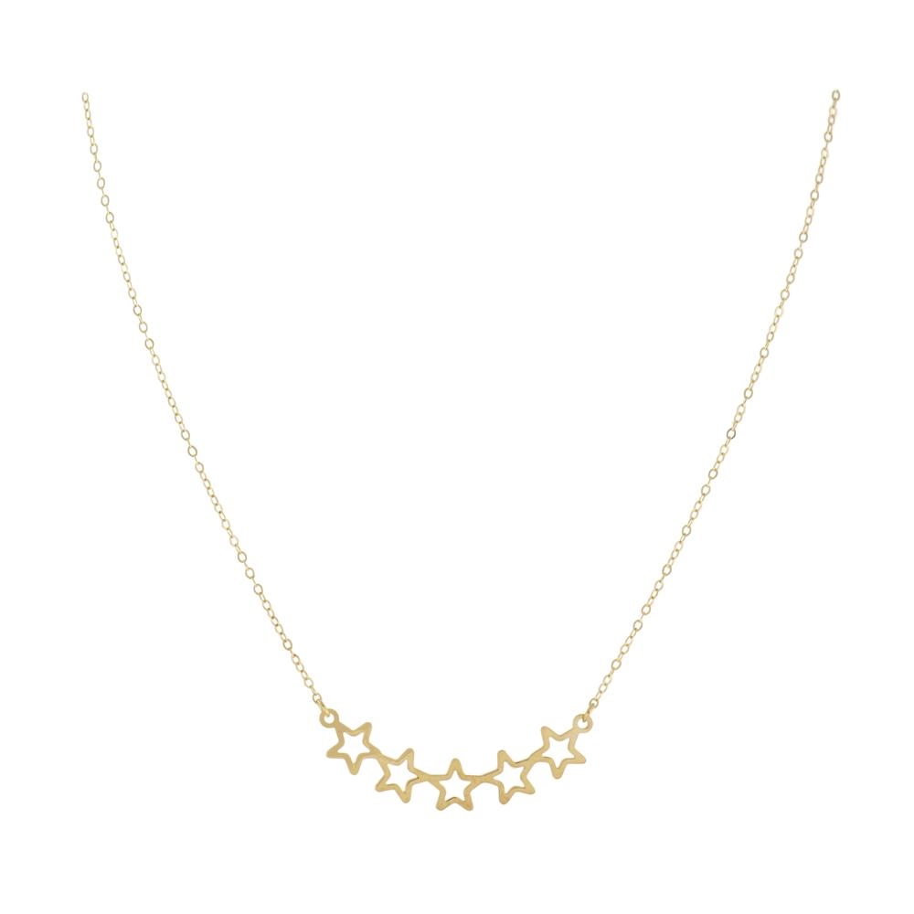 9K GOLD STARS NECKLACE
