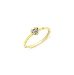 9K GOLD HEART RING