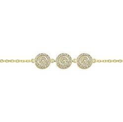 9K MEANDER BRACELET EITH ZIRCONS