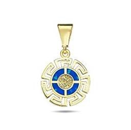 9K GOLD MEANDER PENDANT