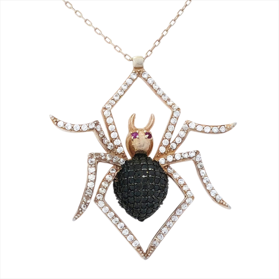 925 SILVER ROSE GOLD PLATED SPIDER