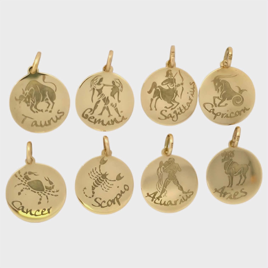 9K GOLD ZODIAK PENDANTS