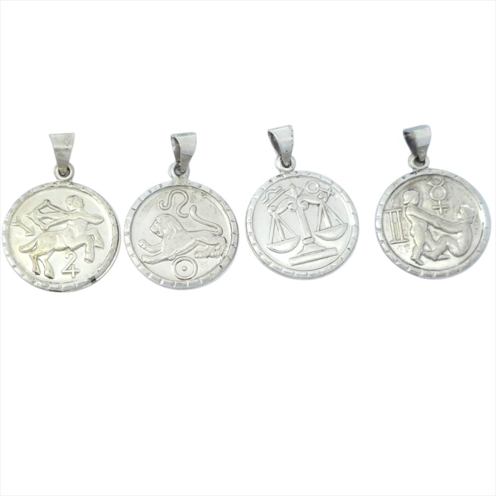 ALL ZODIAC SIGNS IN SILVER AND GOLD PLATED PENDANTS
