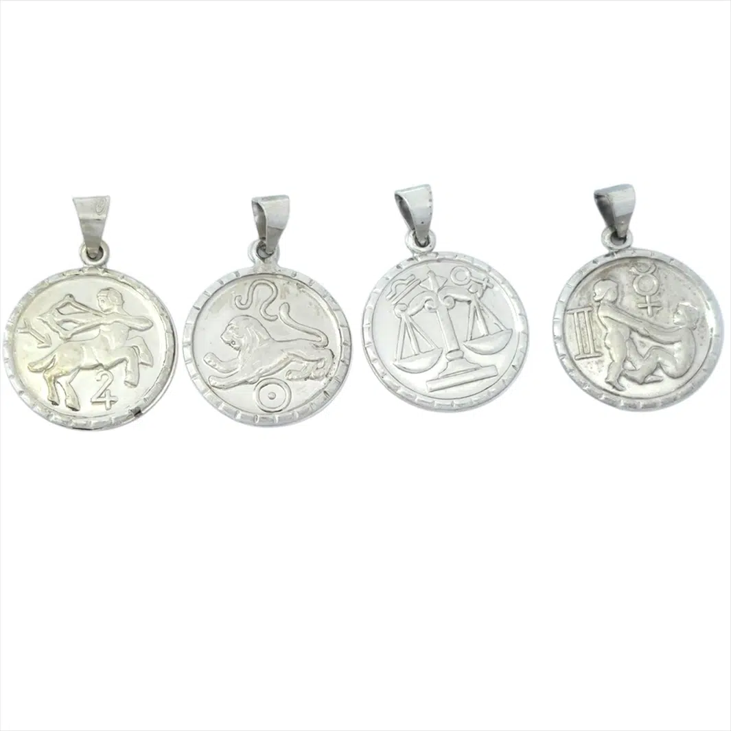 ALL ZODIAC SIGNS IN SILVER AND GOLD PLATED PENDANTS
