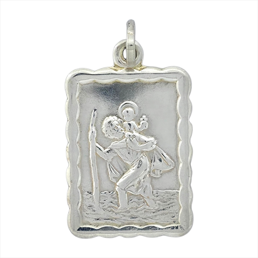 925 SILVER AND GOLD PLATED AYIOS XRISTOFOROS PENDANT